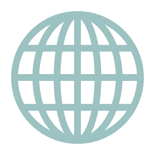 Globe icon in teal